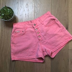 VINTAGE Riders High Waisted Coral Pink Shorts
